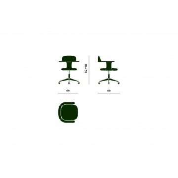 Poltrona girevole Manta D