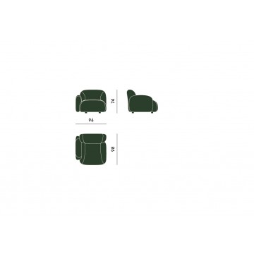 Poltrona Bubble SX Light