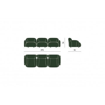 Divano Bubble 3P Light